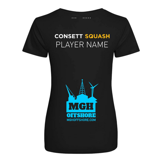 Consett Squash Action Womens T