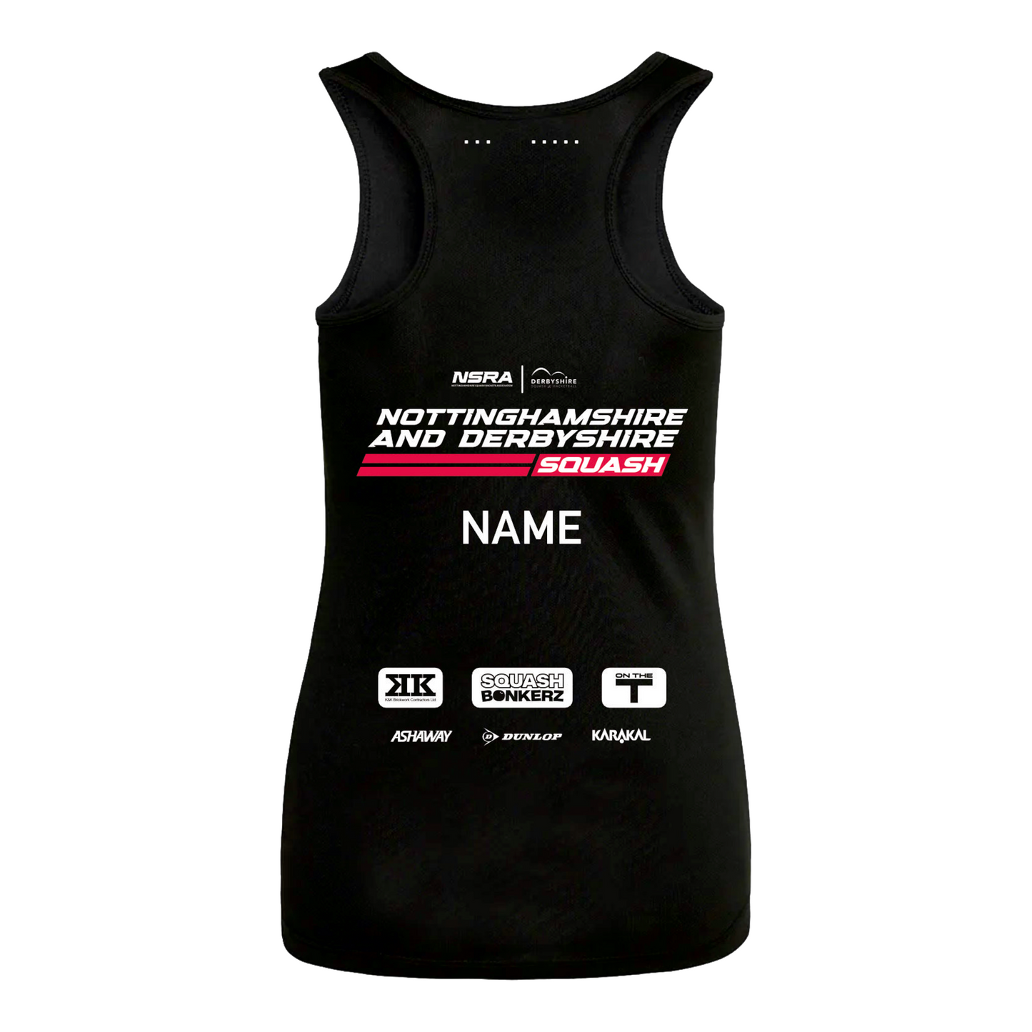 Nottinghamshire & Derbyshire Squash Action Womens Vest