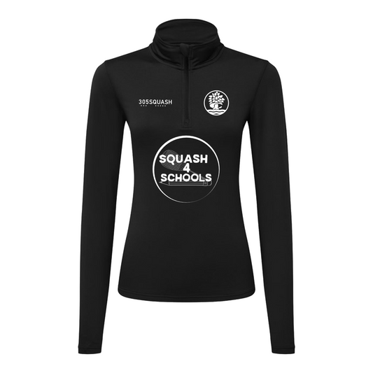 Accelerate Squash 4 Schools Performance Lite Womens 1/4 Zip Top