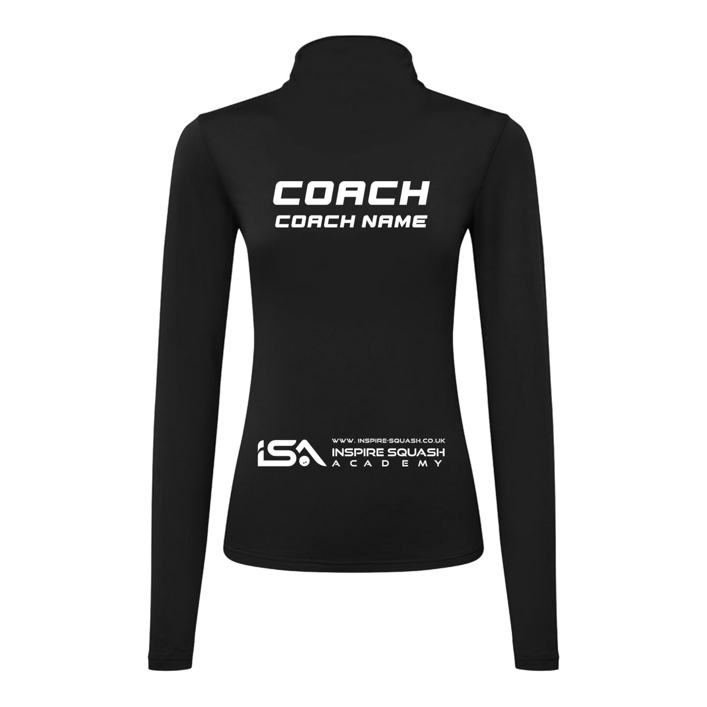 INSPIRE Squash COACH Performance Lite Womens 1/4 Zip Top