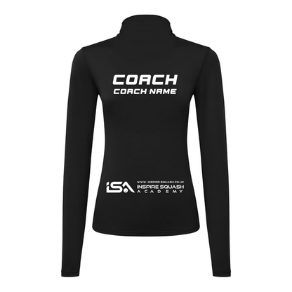 INSPIRE Squash COACH Performance Lite Womens 1/4 Zip Top