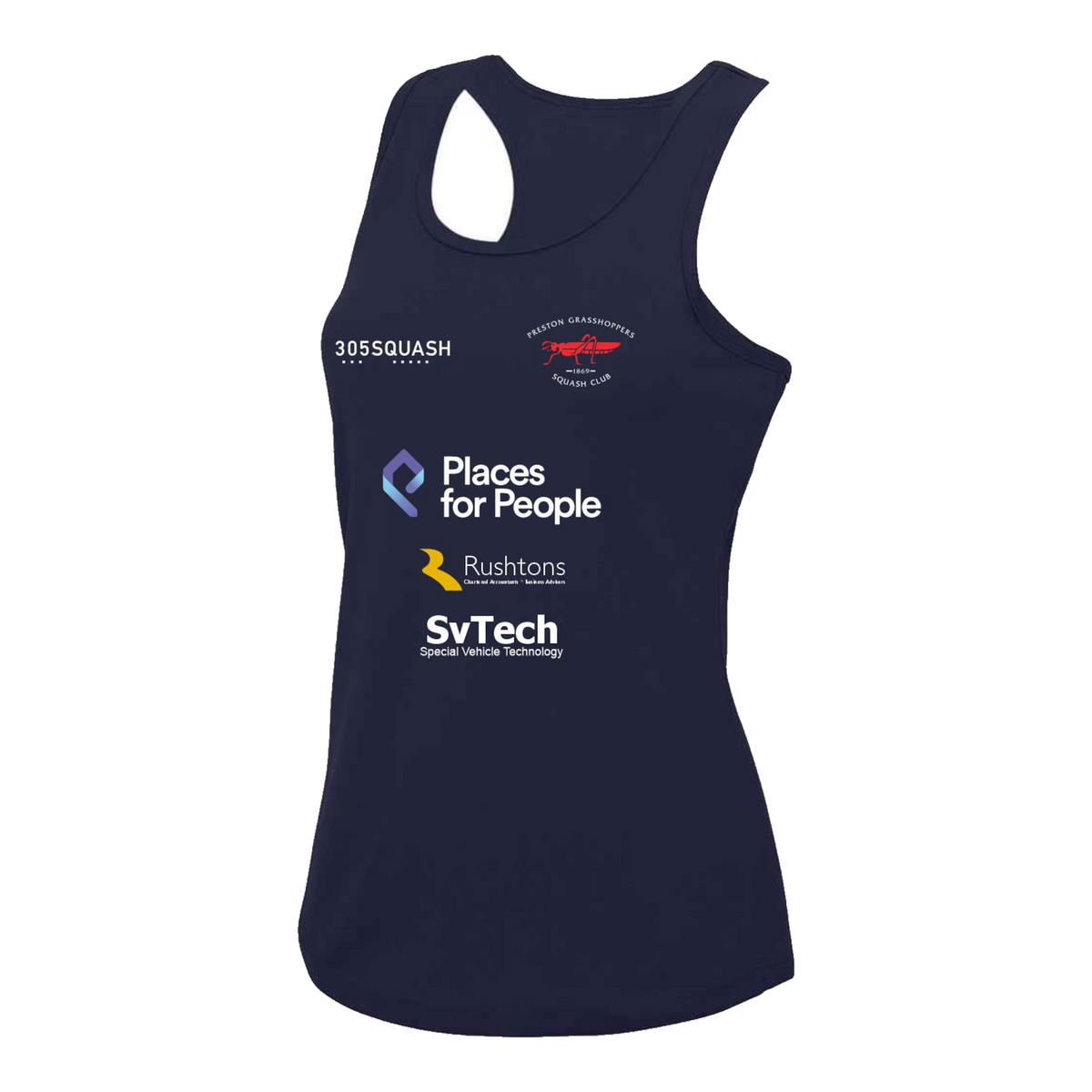 Preston Grasshoppers Squash Action Womens Vest