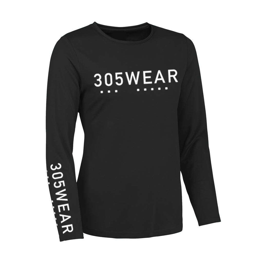 305WEAR Wordmark Icon Action Womens Long Sleeve T